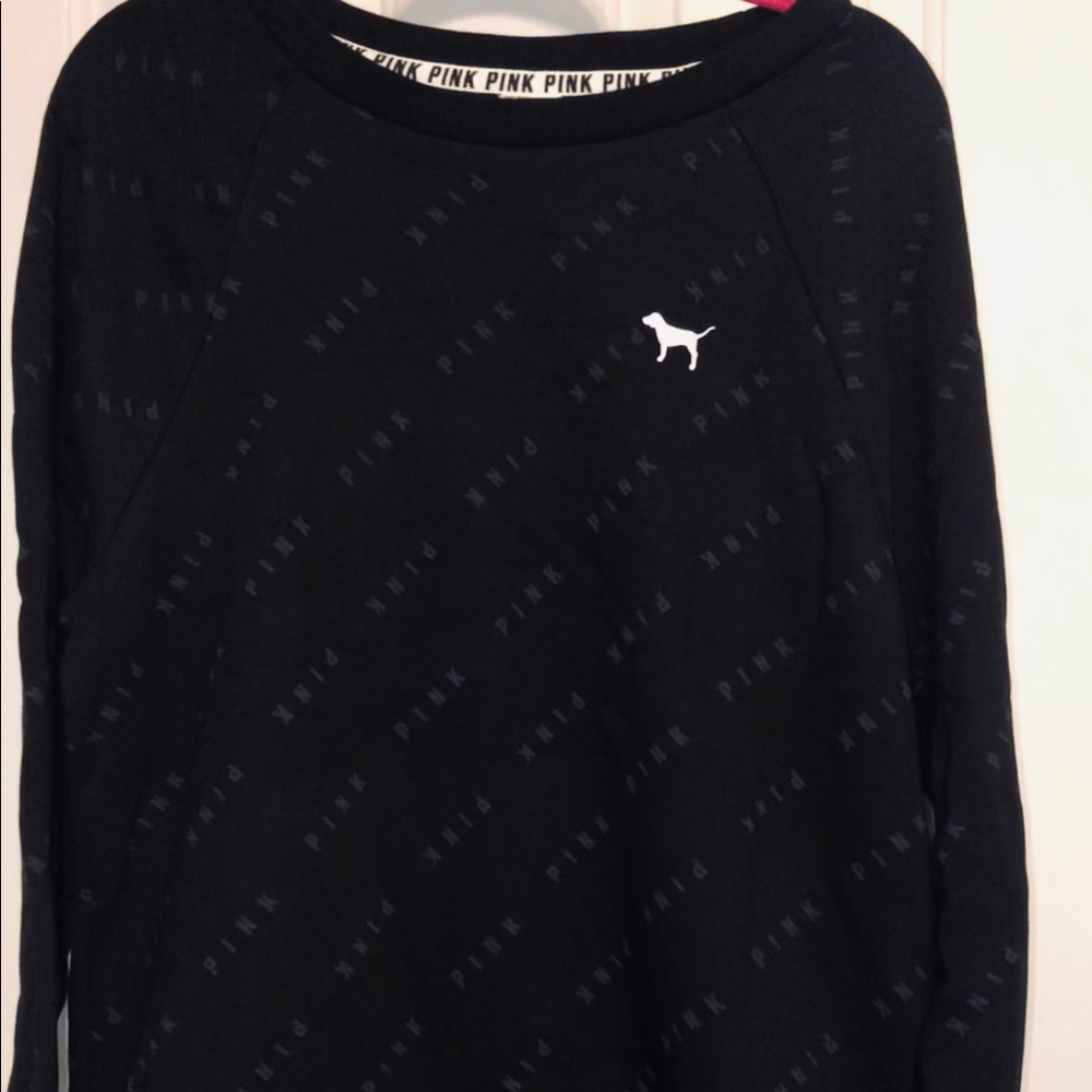 Victoria Secret Pink small black campus pullover